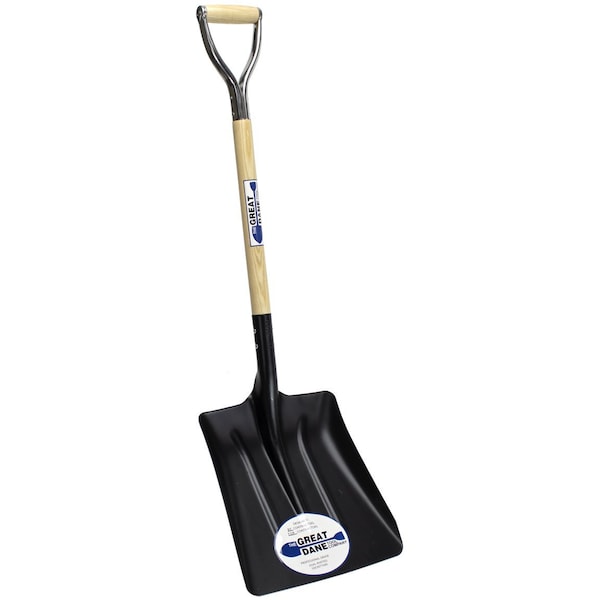No 2 Coal Shovel, Stainless Steel, Wood Handle W/ D-Grip, 3PK